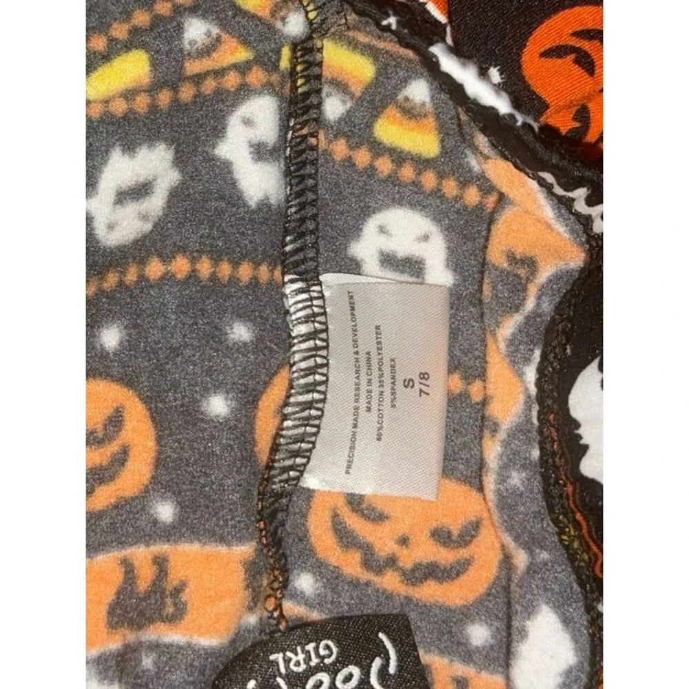 Poof girls Halloween fleece lined leggings medium 7/8